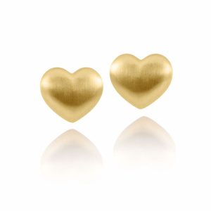 Brinco Coração Liz Fosco 3,5 cm em Ouro 18K