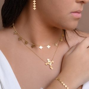 Choker Crucifixo Constelação em Ouro 18K