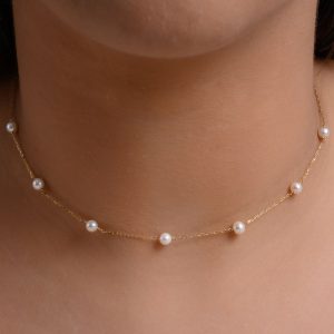 Gargantilha Pérola em Ouro 18K