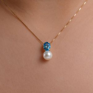 Pingente Oval Pérola em Ouro 18K