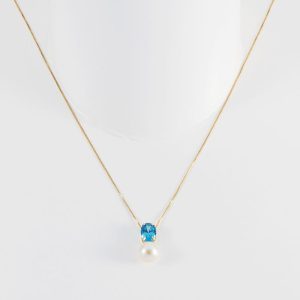 Pingente Oval Pérola em Ouro 18K