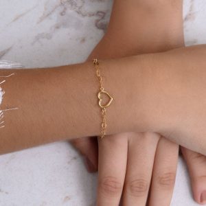 Pulseira Coração em Ouro 18K