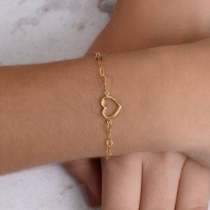 Pulseira Coração em Ouro 18K
