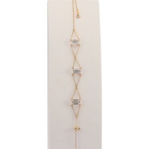 Pulseira Topázio Branco em Ouro 18K