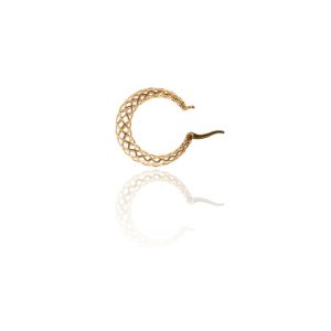 Brinco Argola Filigrana em Ouro 18K