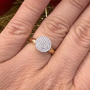 Anel Íris Cravejado em Ouro 18K